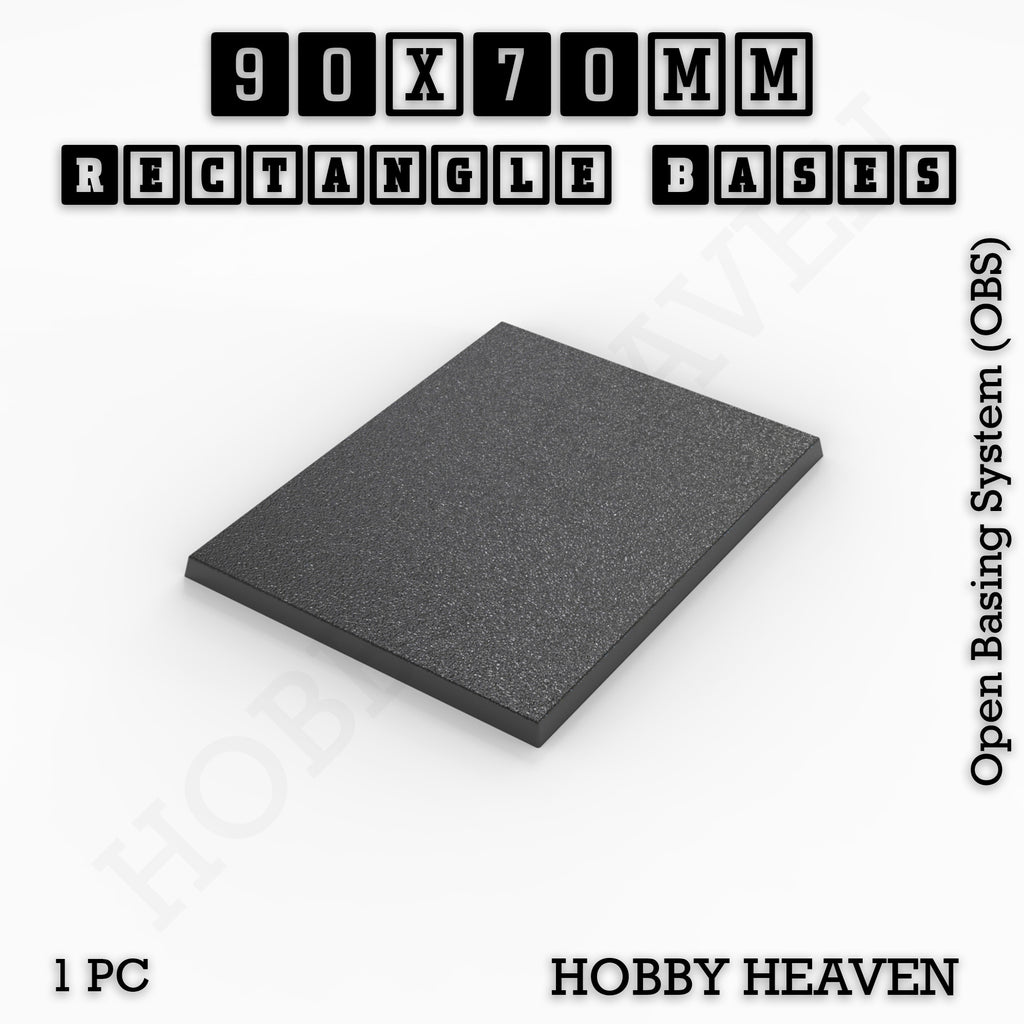 Rectangle Bases Range Sizes - 75x30mm to 125x40mm Medium Sizes 3d Print Full Range Tabletop Games