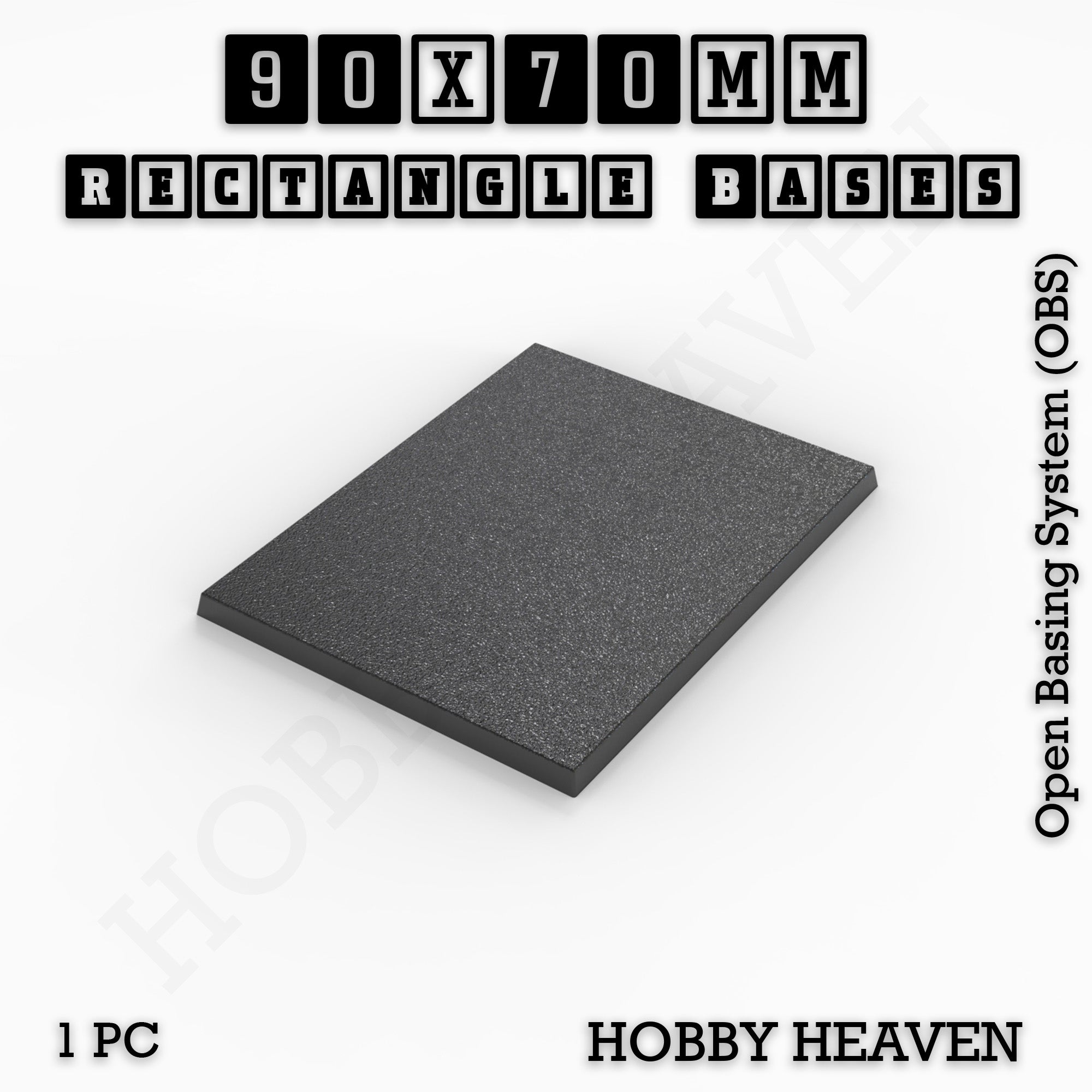 Rectangle Bases Range Sizes - 75x30mm to 125x40mm Medium Sizes 3d Print Full Range Tabletop Games