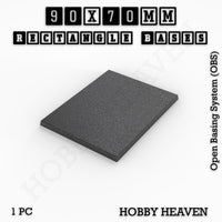 Rectangle Bases Range Sizes - 75x30mm to 125x40mm Medium Sizes 3d Print Full Range Tabletop Games
