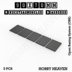 Rectangle Bases Range Sizes - 75x30mm to 125x40mm Medium Sizes 3d Print Full Range Tabletop Games