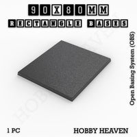 Rectangle Bases Range Sizes - 75x30mm to 125x40mm Medium Sizes 3d Print Full Range Tabletop Games