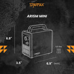Sparmax ARISM Mini Airbrush Compressor (C-AR-MINI-GREY) – Cosmic Grey, 28 psi, 49 dB