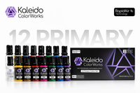 Kaleido RapidAir 12 Primary Airbrush Paint Set + Thinner & Cleaner
