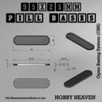 Pill Bases Range - 3d Print Full Range Tabletop Games