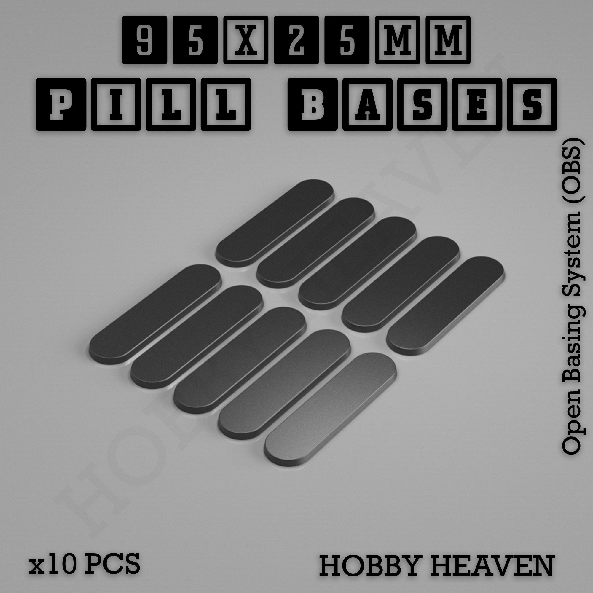 Pill Bases Range - 3d Print Full Range Tabletop Games
