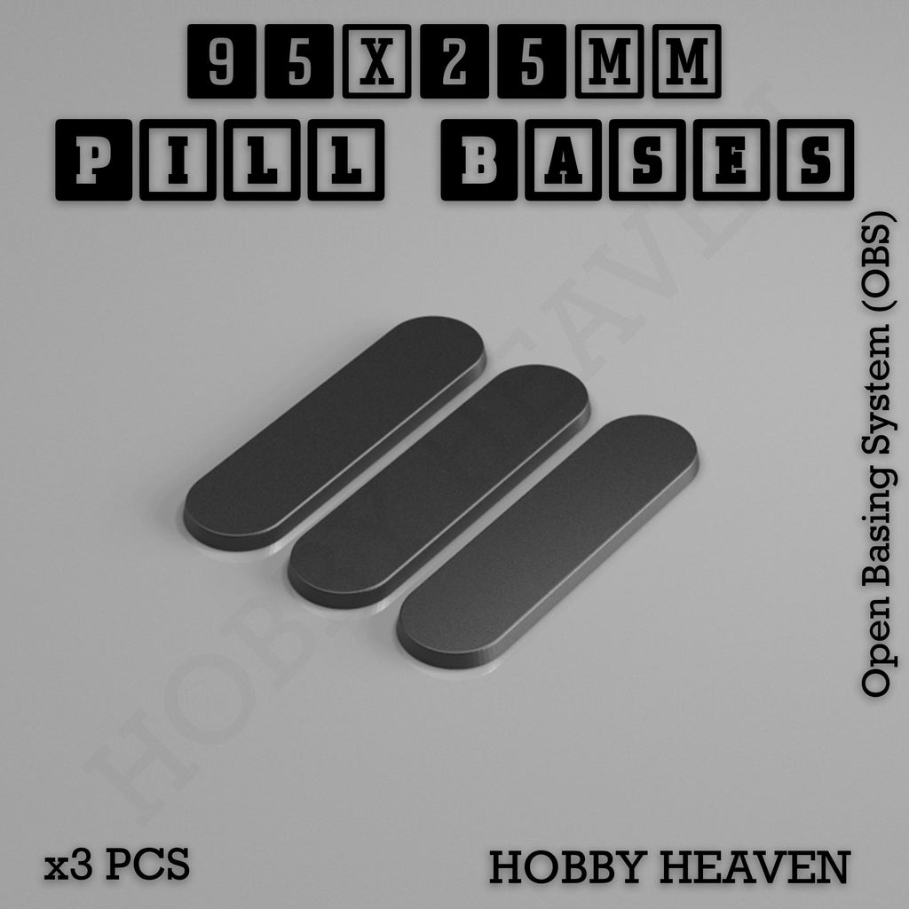 Pill Bases Range - 3d Print Full Range Tabletop Games