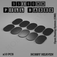 Pill Bases Range - 3d Print Full Range Tabletop Games
