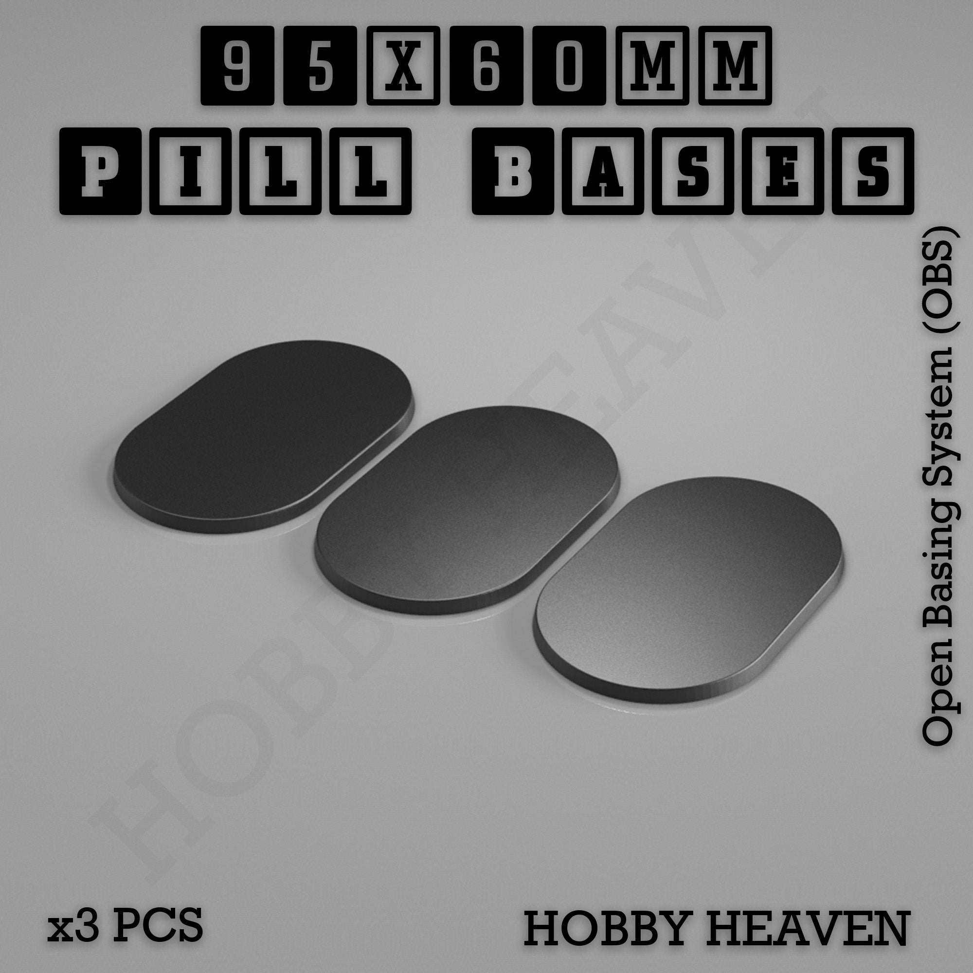 Pill Bases Range - 3d Print Full Range Tabletop Games