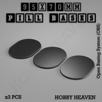 Pill Bases Range - 3d Print Full Range Tabletop Games
