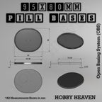 Pill Bases Range - 3d Print Full Range Tabletop Games
