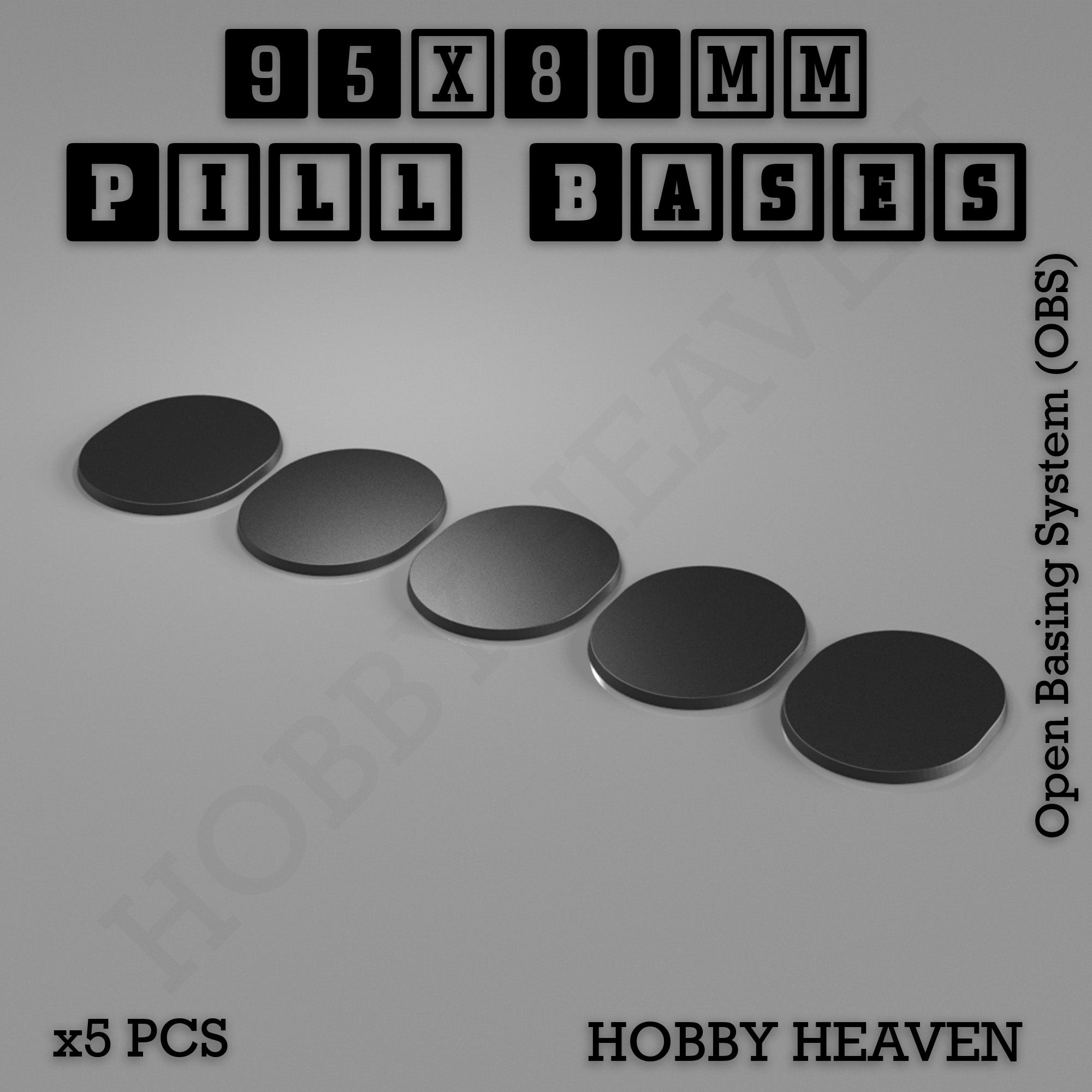 Pill Bases Range - 3d Print Full Range Tabletop Games