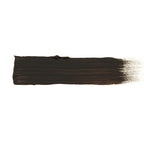 Horizontal brush-stroke swatch of Abteilung 502 Bitume showing a dark bitumen brown tone