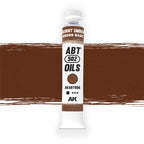 Abteilung 502 Burnt Umber Brown Wash AKABT006 20ml oil paint tube upright on a white background