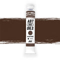 AK Interactive Abteilung 502 Raw Umber Oil Paint AKABT007 bottle showcasing its rich, earthy brown color on a clean white background