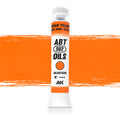 AK Interactive Abteilung 502 Indian Yellow Oil Paint AKABT020 bottle showcasing its warm, faded dark yellow color on a clean white background