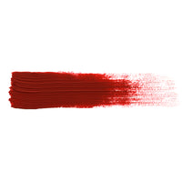 A smooth brush stroke of AKABT025 Warm Red Oil Paint on a white background, demonstrating its rich, warm red tone for enhancing details and creating vibrant effects in scale modeling
