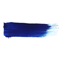 A smooth brush stroke of AKABT030 Cobalt Blue / Faded Navy Blue Oil Paint on a white background, demonstrating its versatile blue tone for creating depth and variations in scale modeling
