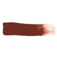 A smooth brush stroke of AKABT060 Red Ochre | Light Rust Oil Paint on a white background, demonstrating its authentic light rust tone perfect for creating realistic weathering effects in scale modeling
