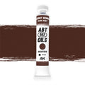 Abteilung 502 Burnt Sienna Dark Rust AKABT070 20ml oil paint tube upright on a white background