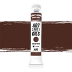 Abteilung 502 Burnt Sienna Dark Rust AKABT070 20ml oil paint tube upright on a white background