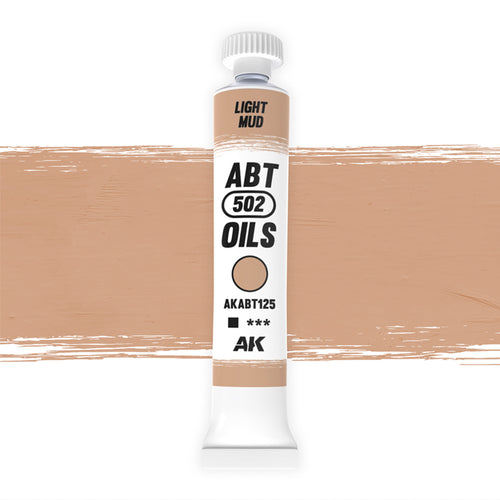 Abteilung 502 Light Mud AKABT125 20 ml oil paint tube upright on a white background