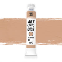 AK Interactive Abteilung 502 Light Mud Oil Paint AKABT125 bottle showcasing its authentic light mud color on a clean white background
