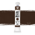 AK Interactive Abteilung 502 Dark Mud Oil Paint AKABT130 bottle showcasing its rich, deep mud color on a clean white background
