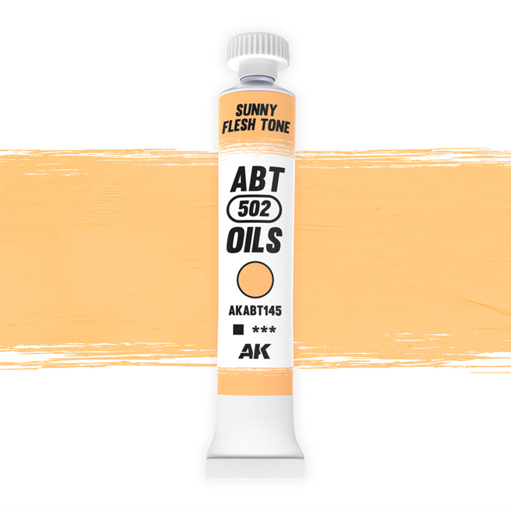 Abteilung 502 Sunny Flesh Tone AKABT145, a 20ml oil paint tube shown upright.