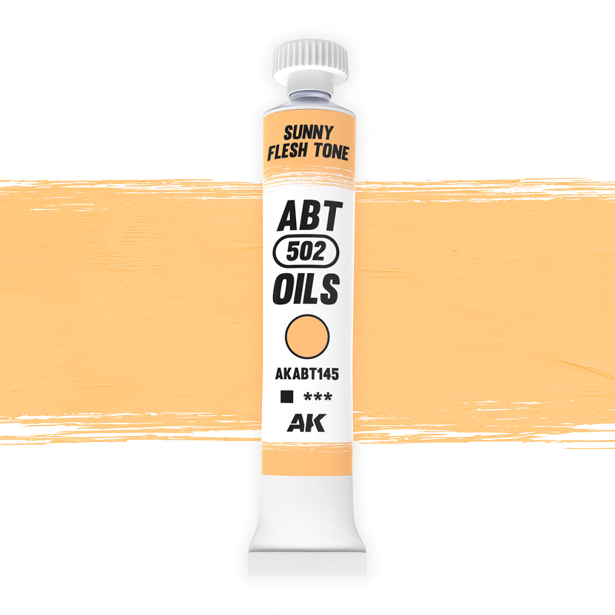 Abteilung 502 Sunny Flesh Tone AKABT145, a 20ml oil paint tube shown upright.