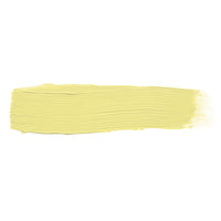  A smooth brush stroke of AKABT155 Naples Yellow | Light Sand Oil Paint on a white background, demonstrating its realistic light sand tone perfect for creating dust, sand, and highlighting effects in scale modeling
