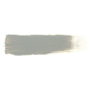 A smooth brush stroke of AKABT165 Faded White Oil Paint on a white background, demonstrating its realistic faded white tone perfect for creating highlights and worn effects in scale modeling