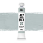AK Interactive Abteilung 502 Light Grey Oil Paint AKABT170 bottle showcasing its subtle light grey color on a clean white background