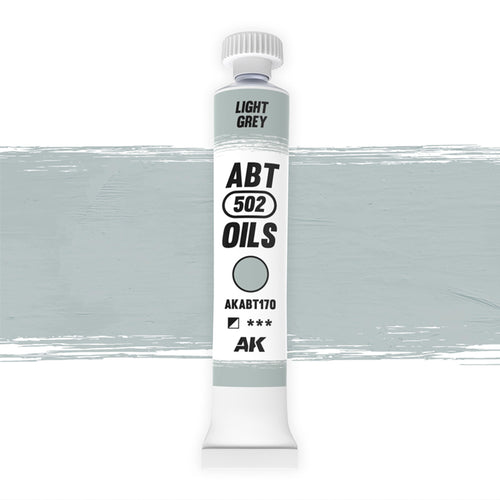 Abteilung 502 Light Grey AKABT170 20 ml oil paint tube upright on a white background
