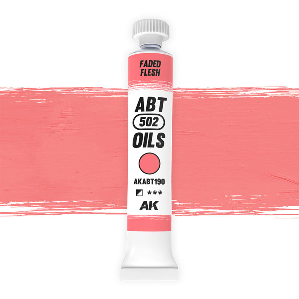 Abteilung 502 Faded Flesh AKABT190, a 20ml oil paint tube shown upright.