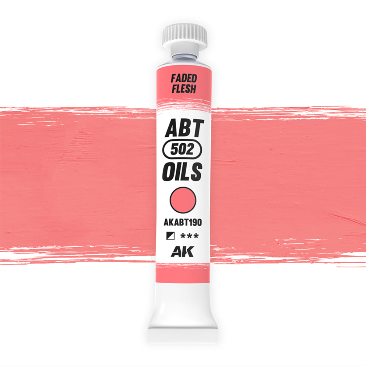 Abteilung 502 Faded Flesh AKABT190, a 20ml oil paint tube shown upright.