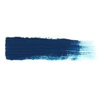 A smooth brush stroke of AKABT235 Intense Blue Oil Paint on a white background, demonstrating its vivid, intense blue tone perfect for creating striking details in fantasy and sci-fi modeling
