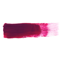 A smooth brush stroke of AKABT250 Magenta Oil Paint on a white background, demonstrating its rich magenta tone perfect for color mixing and enhancing grey modulation in scale modeling
