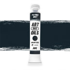 AK Interactive Abteilung 502 Payne's Grey Oil Paint AKABT255 bottle showcasing its deep, versatile grey color on a clean white background