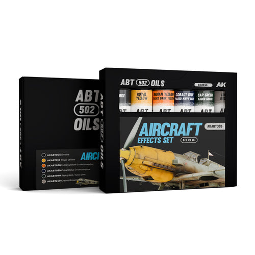 Abteilung 502 Aircraft Effects Set AKABT305 box with six 20 ml artist oil paint tubes