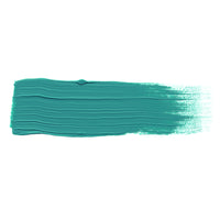 A smooth brush stroke of AKABT515 Turquoise Lights Oil Paint on a white background, demonstrating its vivid, luminous turquoise tone perfect for creating magical effects and color variations in figure painting
