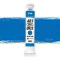Abteilung 502 Cyan AKABT540 20 ml oil paint tube standing upright on a white background