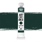 Abteilung 502 Emerald Green AKABT550 20 ml oil paint tube standing upright on a white background