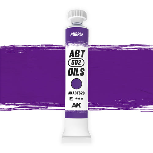 Abteilung 502 Purple AKABT620 20 ml oil paint tube upright on a white background