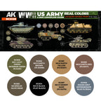 Rear of RCS129 showing eight WWII US Army and USMC vehicle camouflage colour swatches