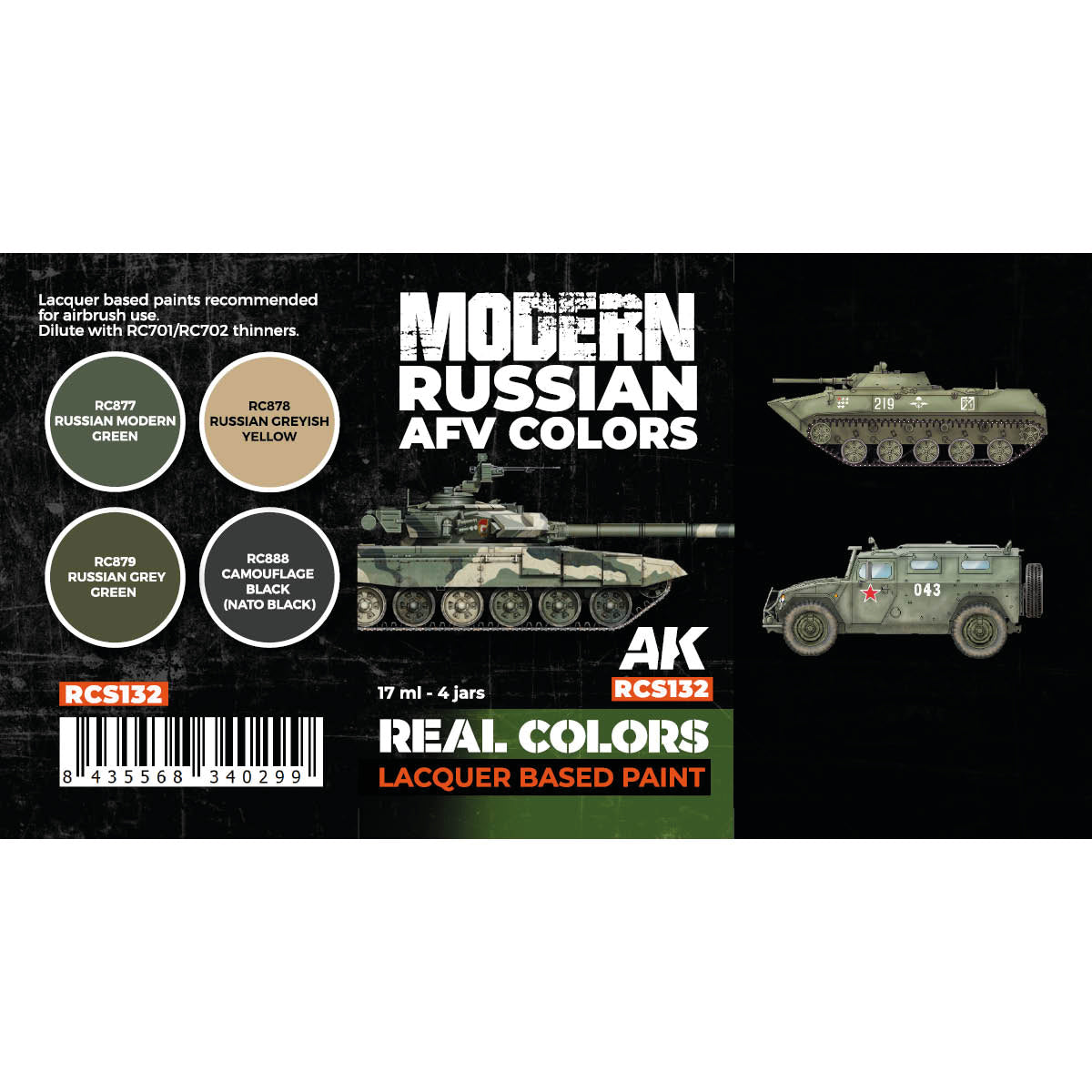 Modern Russian AFV Colors - RCS132 Authentic Paint Set | Hobby Heaven