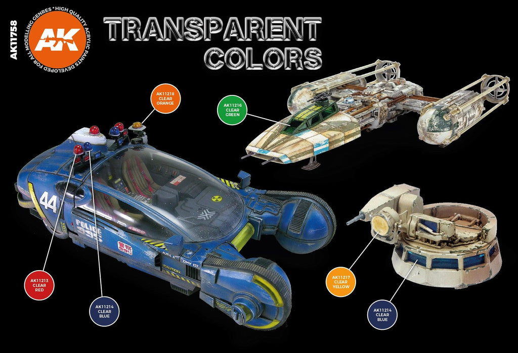 AK Interactive Transparent Colors Set AK11758 - Hobby Heaven