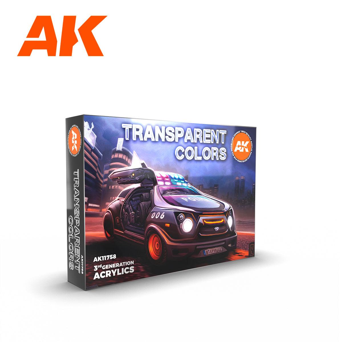 AK Interactive Transparent Colors Set AK11758 - Hobby Heaven