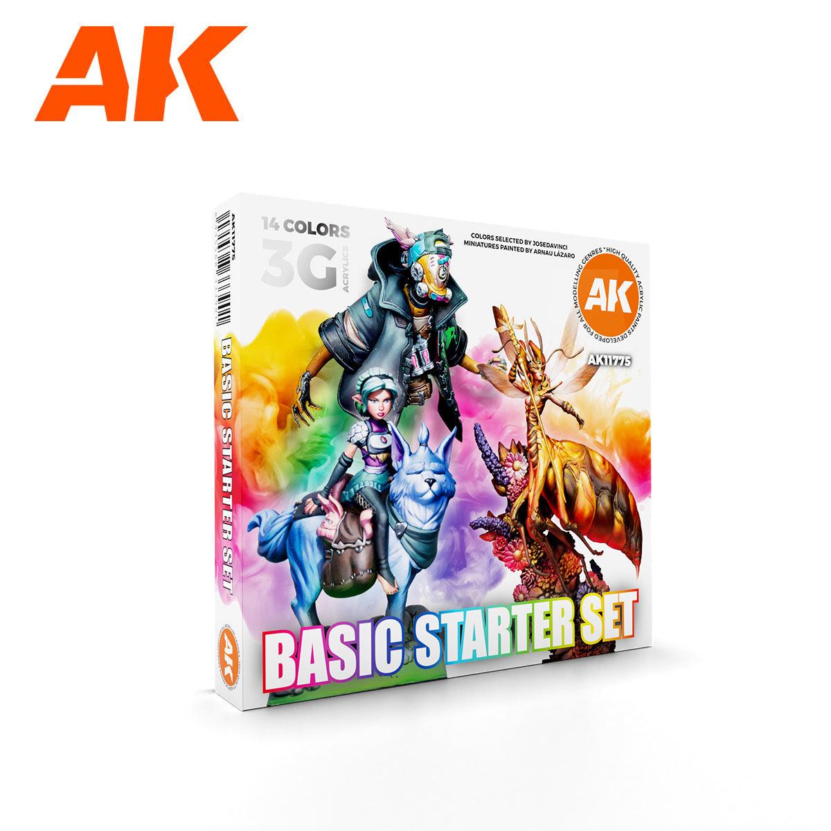 【a.k】配信5点セット AK Interactive Basic Starter Set - 14 Colous By Jose Davinci