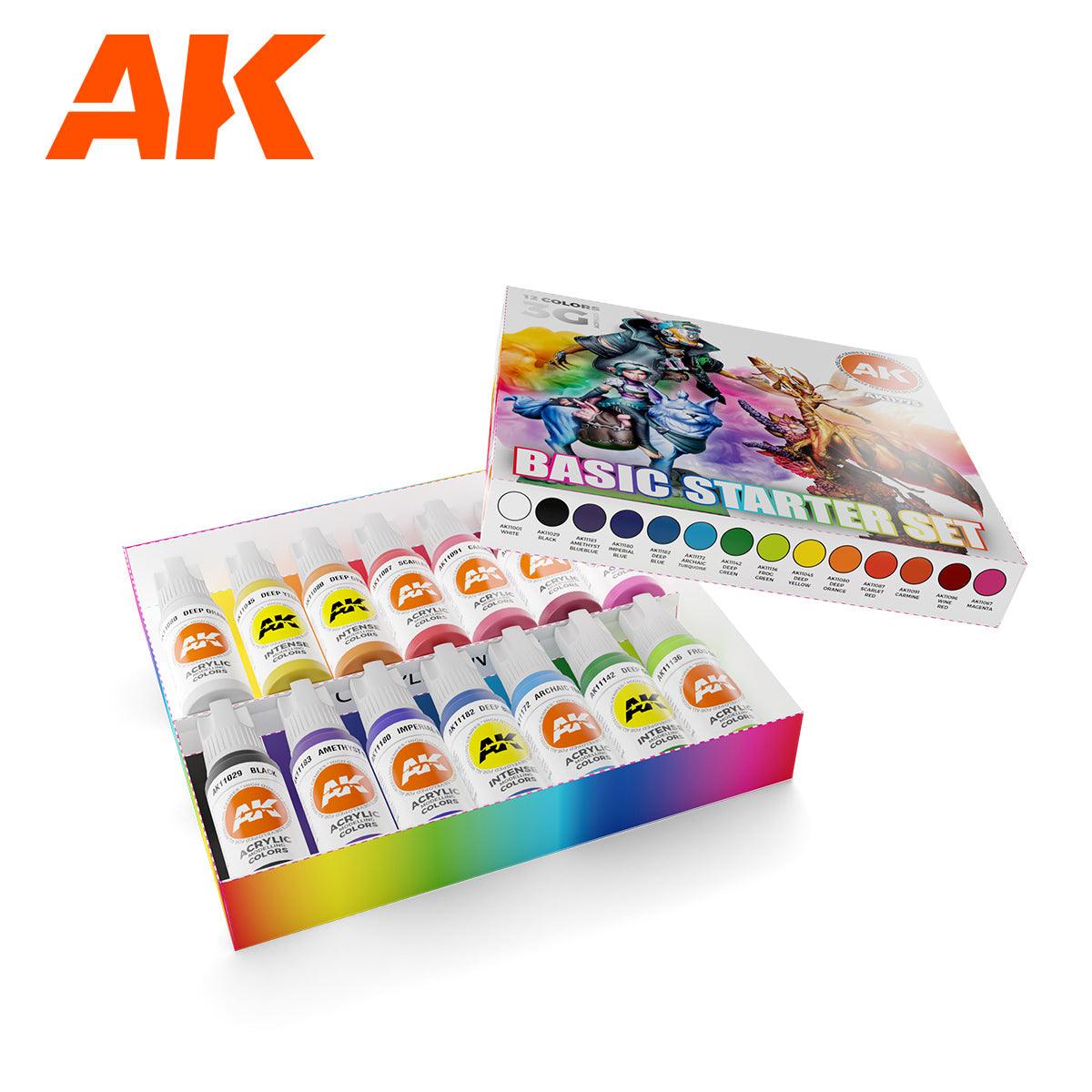 AK Interactive Basic Starter Set - 14 Colous By Jose Davinci AK11775 - Hobby Heaven