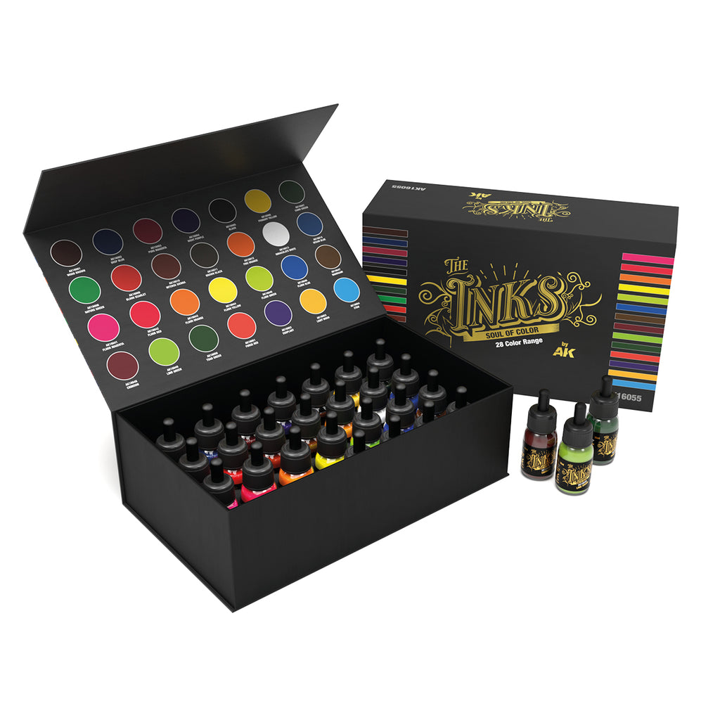 AK Interactive The Inks – Acrylic Ink Full Range 28 x 30ml (AK16055)
